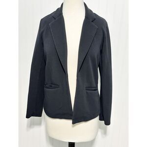 41 Hawthorn Women's Open Front Notch Lapel Blazer‎ Jacket Pockets Black Small